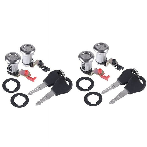 2X Car Left and Right Car Door Lock Kit with Key Car Door Lock for Pickup 1987 -1991 80600-01G25