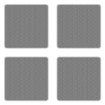 thumbnail image 1 of Abstract Coaster Set of 4, Contemporary Composition of Vertical Stripes and Oval Curves in Monotone, Square Hardboard Gloss Coasters, Standard Size, Dark Grey and White, by Ambesonne, 1 of 2