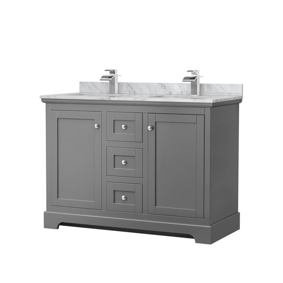 Wyndham Collection Wcv232348dcmunsmxx Avery 48" Free Standing Double Basin Vanity Set -