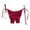 Wine, variant on GHSOHS Womens Underwear Briefs High Waisted Thongs for Women Cotton Thongs for Women Hollow out Flroal Lace Thongs Panties Large Size Extra Long Lace Up Adjustable Panties Underwear Hipster Brie