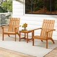 thumbnail image 2 of Costway 2PCS Patio Acacia Wood Adirondack Chair Lounge Armchair sturdy Outdoor Garden, 2 of 9