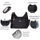 thumbnail image 2 of Bolso bandolera Baggallini Essential Hobo con RFID para mujer, color negro, 2 of 6