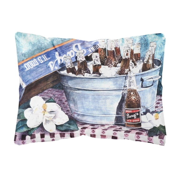 Carolines Treasures 1003PW1216 Barqs and old washtub Decorative Canvas Fabric Pillow, 12H x16W, multicolor