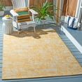 thumbnail image 2 of SAFAVIEH Courtyard Isolde Abstract Indoor/Outdoor Area Rug, Gold/Ivory, 6'7" x 6'7" Square, 2 of 6