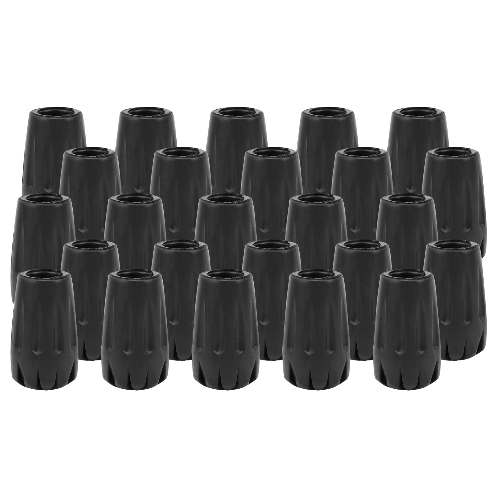 NFTIGB 25 Pieces Heavy Duty Metal Rubber Walking Stick Tips Ferrule Protectors Replacement Cane End Caps For Hiking Backpacking Trekking Poles (0.4 inches / 1.1 cm Interface Diameter)