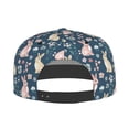 thumbnail image 4 of Balery Baseball Cap Flat Bill Hats for Men Adjustable Size for Running Workouts and Outdoor Activities All Seasons Dad Hat(Cute Rabbit Floral ), 4 of 9