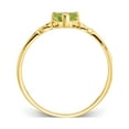 thumbnail image 2 of 10K Yellow Gold Polished Geniune Peridot Birthstone Ring (Size 7) Made In India 10xbr161, 2 of 5