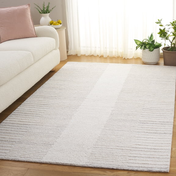 SAFAVIEH Abstract Apollo Solid Color Area Rug, Beige/Ivory, 5' x 8'