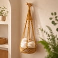 thumbnail image 6 of Wall Basket Storage, Boho Style Wall Hanging Woven Baskets Set, Macrame Plant Hanger, Hanging Fruit Baskets for Kitchen, Storage , Vegetable, Onion, Potato,, 6 of 7