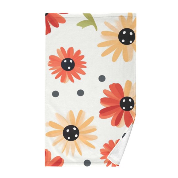 Spring Flowers Cotton Face Towels Soft Hand Towel Absorbent Bathroom Towel for Kitchen Hotel Decoration