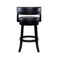 thumbnail image 5 of Balen Black Bar Height Swivel Stool with Rubberwood Frame, 5 of 8