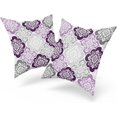 thumbnail image 4 of Purple Grey Boho Pillow Covers 20x20 Inch Pack of 2 Gray Purple Floral Throw Pillow Covers Farmhouse Bohemian Flower Outdoor Pillowcase Cotton Square Cushion Cover for Bedroom Sofa Couch Home Decor, 4 of 6