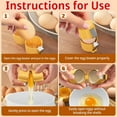 thumbnail image 6 of 2.95×1.97 Inch Egg Cracker & Egg Opener – Safe Mess-Free Egg Shell Breaker Tool for Raw Eggs, Easy Egg Opener for Kids & Families., 6 of 9