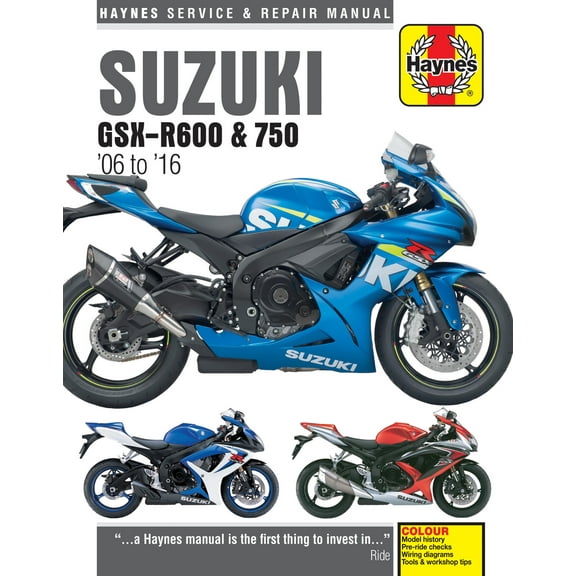 Suzuki GSX-R600 & GSX-R750 (06-16) Haynes Repair Manual ^