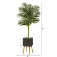 thumbnail image 2 of Nearly Natural 6' Golden Cane Artificial Palm Tree in Black Planter with Stand, 2 of 3