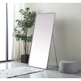 thumbnail image 5 of MR80FL3060BR-Elegant Decor-Evermore - Soft Corner Metal Rectangular Full Length Mirror In Modern Style-60 Inches Tall and 30 Inches Wide-Brass Finish, 5 of 7