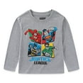 thumbnail image 2 of Warner Bros. Justice League Batman Superman Flash Green Lantern Long Sleeve Shirt (Boys), 3 Pack, Sizes 3T-10, 2 of 9