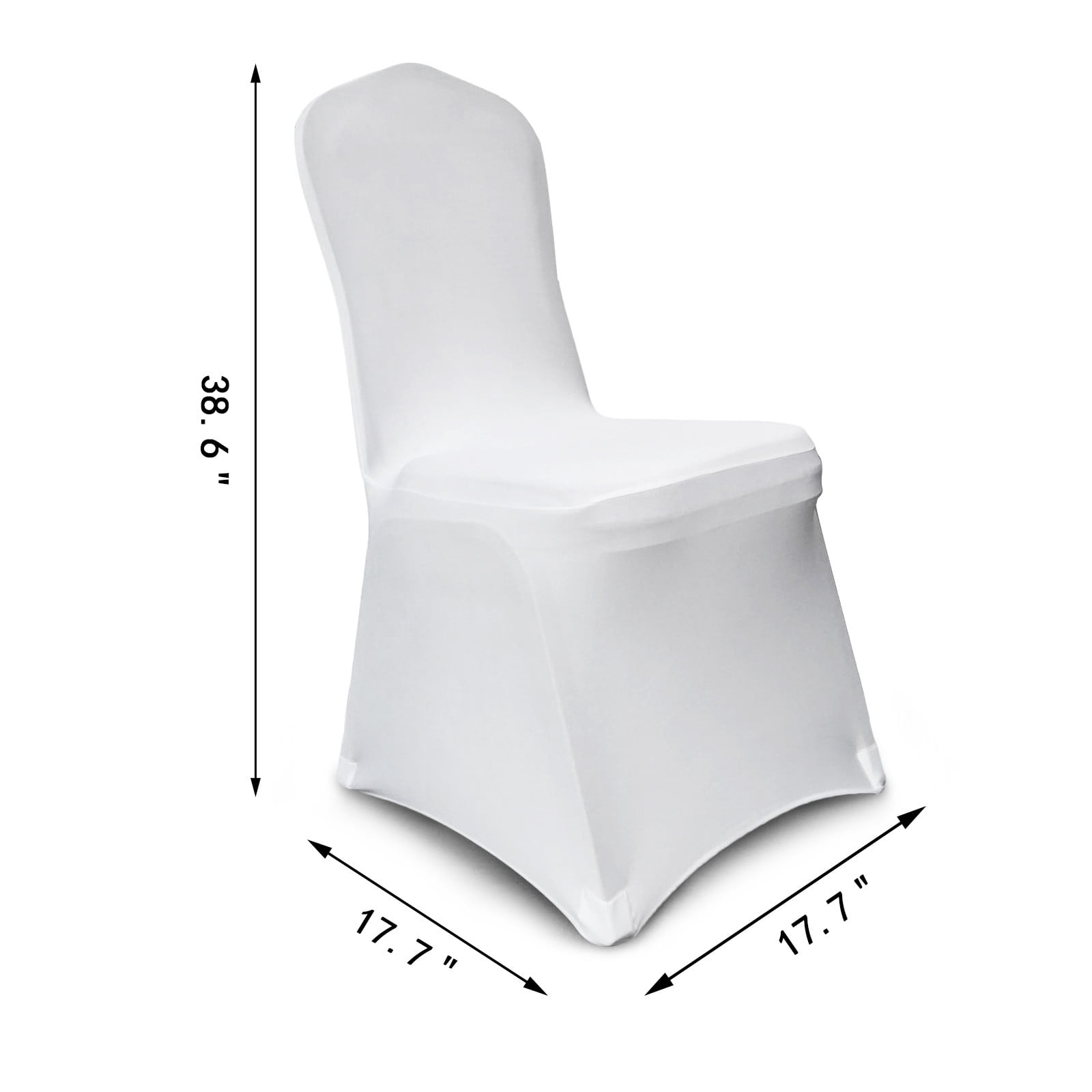 SKYSHALO Stretch Fabric 100 Piece Polyester Chair Slipcovers, White