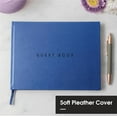 thumbnail image 4 of The Useful Co. Classic Guest Book, Guest Book Alternative for Party, Leather Cover - Blue, 4 of 5