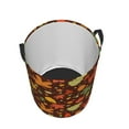 thumbnail image 3 of Balery Autumn Leaves Round Laundry Basket with Handles Waterproof Freestanding Laundry Hamper for Clothes Toys in the Dorm and Family-Medium, 3 of 8