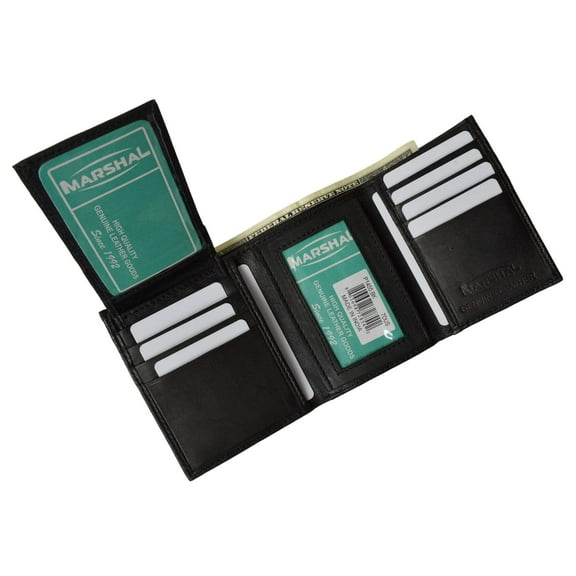 Men's Leather Trifold Wallet Removable Flip Up ID Window  P 1455 (C)