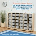 thumbnail image 5 of ECR4Kids Scoop Front Plastic Storage Bins, Multipurpose Organization, Light Grey, 30-Piece, 5 of 9