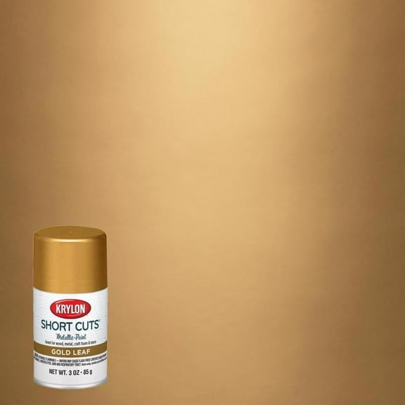 6 Pc, Krylon Short Cuts Metallic Gold Leaf Spray Paint 3 Oz