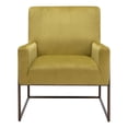 thumbnail image 3 of Zuo New York Smooth Velvet Upholstered Accent Chair in Olive Green, 3 of 5