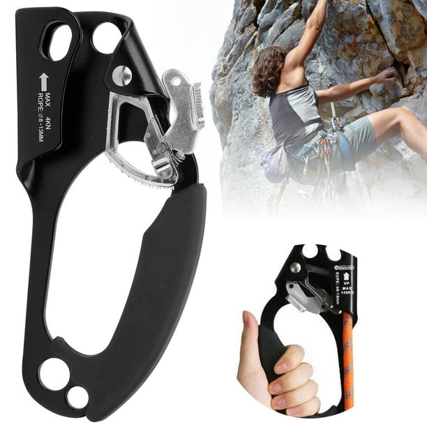 Climbing Hand Ascender, Rock Climbing Gear Equipment Multiple Holes Outdoor  Rappelling Gear Equipment For Mountaineering For Outdoor Sports Black 