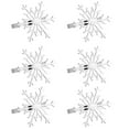 thumbnail image 2 of 6Pcs Christmas Tissue Buckles Festive Snowflake Napkin Decorations (Silver), 2 of 6