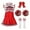 Red, variant on Cheerleader Costume for Girls Cheerleading Kids Dress up Halloween Cute Uniform School Cheer leader Outfit 6-12 Years