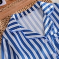 thumbnail image 4 of Zanarzt Kids Valentines Pajamas Girls Pajamas Silk PJS Set Satin Sleepwear Long Sleeve Jammies for Kids Button Down Nightwear Loungewear Blue,3-4 Years, 4 of 9