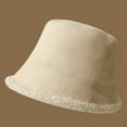thumbnail image 2 of Riforla Reversible Suede Bucket Hat for Women Fall Winter Thick Lamb Warm Fisherman Hat Versatile Womens Hats Beige, 2 of 7