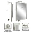thumbnail image 2 of Kate and Laurel Darbridge Rectangle Pivot Mirror, Silver 20x31, 2 of 11