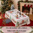 thumbnail image 5 of Jessy Home 2 Pack Xmas Tablecloth Reindeer Christmas Decoration Table Cloth Rectangle 55”x86” Washable Wrinkle Resistant Winter Table Cover for Holiday Party Home Indoor Outdoor, 5 of 6