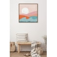 thumbnail image 6 of Kate and Laurel Sylvie Endless Summer Framed Canvas Wall Art by Kate Aurelia Holloway, 30x30 Gold, Nature Skyline Sunny Ocean Art for Wall, 6 of 7