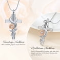 thumbnail image 4 of Cross Necklace for Women Sunflower Cross Necklace Crystal  Dainty Sunshine Pendant for Women Mom Sunflower Gifts for Women, 4 of 9
