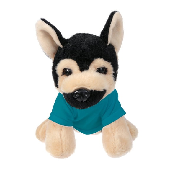 Plushland 8 Inch Floppy German Shepherd with Tee Plush Stuffed Animal Personalized Gift - Custom Text on Shirt - Great Present for Mothers Day, Valentine Day, Graduation Day, Birthday