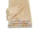 thumbnail image 5 of MY-LADY Blonde Clip in 100% Remy Human Hair Extensions 8Pcs Full Head Weft Highligh Hairpiece Long Straight #60 Platinum Blonde 22inch, 5 of 10