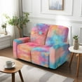 thumbnail image 4 of Jiueut Star Tie Dye Pattern Recliner Covers, Wear Resistant Recliner Chair Covers Dustproof Reclining Couch Covers for 2 Seat Loveseat Sofa, 4 of 7