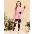 thumbnail image 2 of PatPat Long Sleeve Peplum Top Floral Print Leggings Outfit Set (Big Girls), 2 of 10