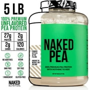 Naked Pea - 5LB 100% Pea Protein Powder From U.S. and Canadian Farms, Unflavored Vegan Pea Protein Isolate - 76 Servings