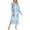 Blue, variant on DeHolifer Womens Pajamas Long Sleeve V Neck Nightgown Cotton Moon Printed Nightgowns Plus Size House Dresses Soft Night Gown Sleep Shirt Blue 2XL