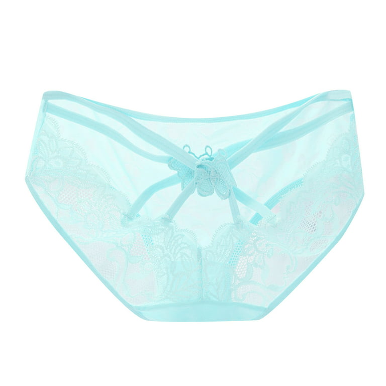 Aayomet Women'S Panties Seamless Underwear Invisible Bikini No Show Nylon  Spandex Women Panties,Sky Blue L 