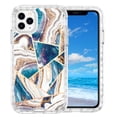 thumbnail image 2 of Casetego for iPhone 11 Pro Max Case,Shiny Bling Marble Full Body Protective Support Wireless Charing Bumper Rugged Anti-Scratch Hybrid Rubber Case Cover,Blue Gold, 2 of 6