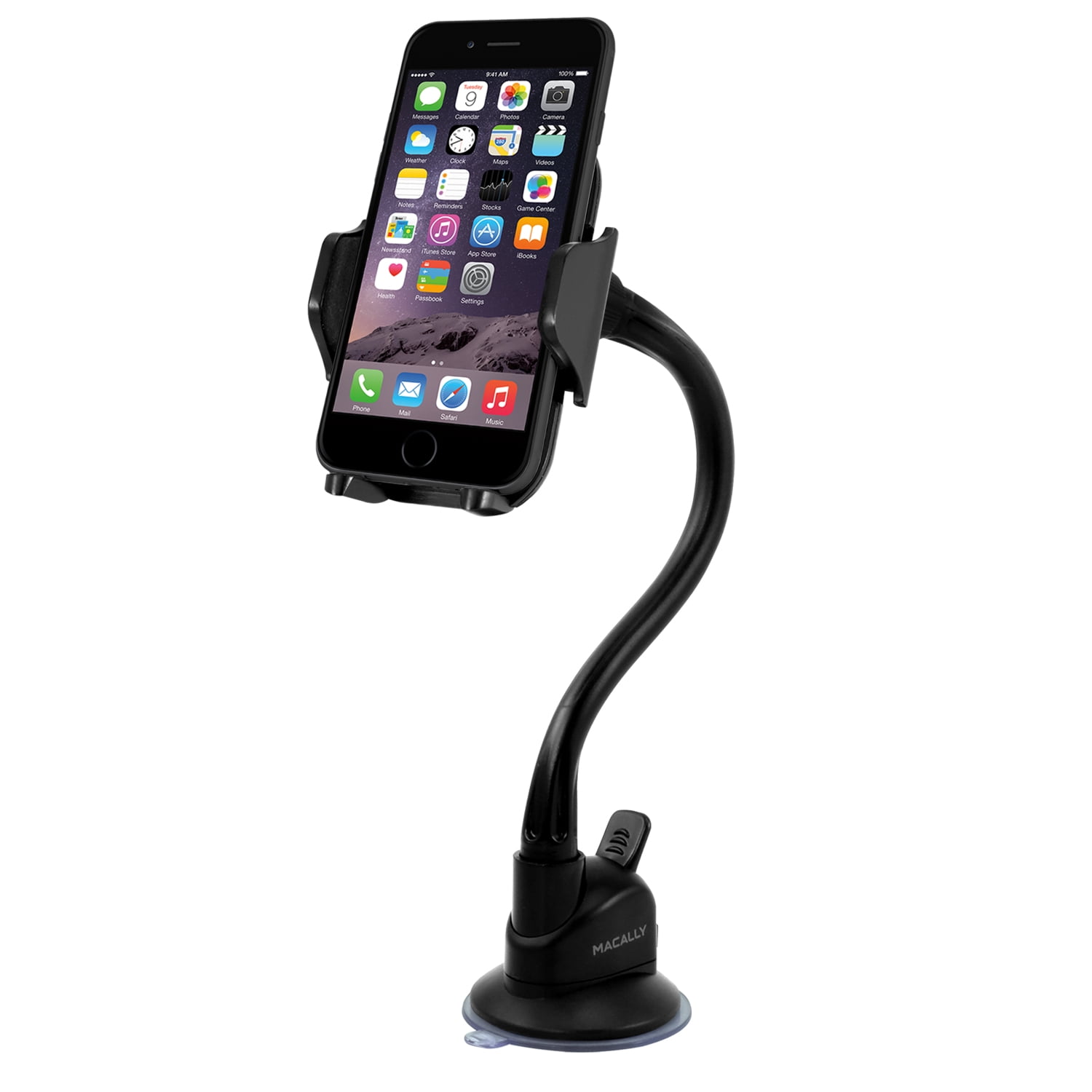 Macally MGRIP Swivel Holder & Flexible Suction Cup Mount For Most Devices Electronic Computer Accessories
