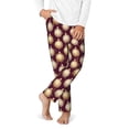 thumbnail image 2 of Xecao Golden Christmas Balls Print Teenagers' Pajama Pants Long Sleep Pants Soft Elastic Waist Pajama Bottoms Elastic waist with 2 Pockets 5-16 Years-Large, 2 of 6
