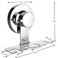 thumbnail image 5 of Toothbrush Holder Suction Cup, Mirror, Tile, Wall mounted, Does NOT Fall Bathroom Organizer stainless steel silver, 5 of 6