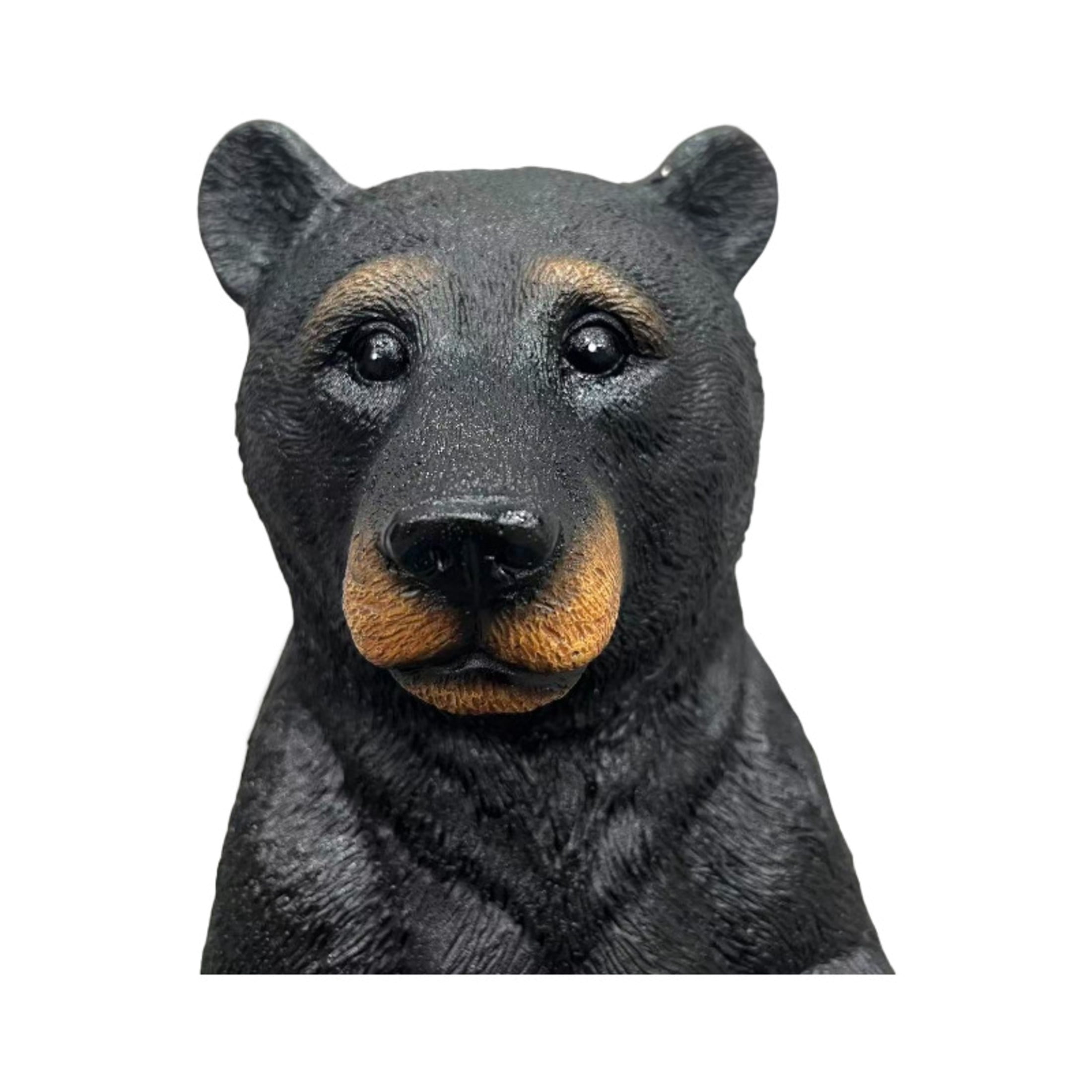 GDF Studio Black Bear Resin Indoor/Outdoor Guardian Statue, Weather-Resistant Decor Figurine for Garden & Courtyard