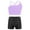 Lavender&Black, variant on Zaldita Kids Girls Gymnastics/Ballet/Dance/Swim Outfits Sports Bra Crop Tops and Booty Shorts Active Royal Blue&Black 14